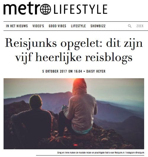 Reisdoc.nl op Metronieuws.nl