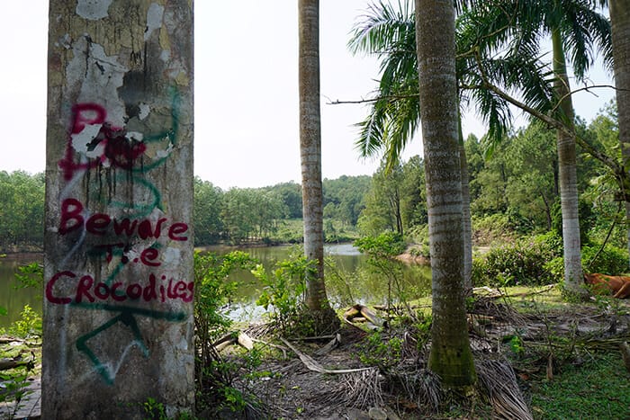 Verlaten waterpark Hue Vietnam