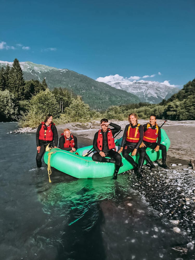 Raften Giffre rivier